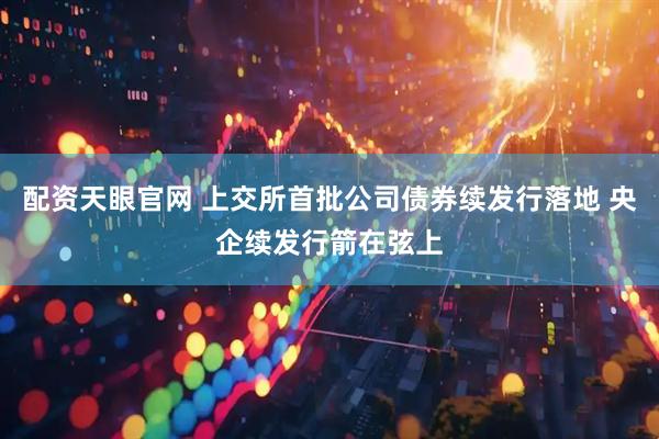 配资天眼官网 上交所首批公司债券续发行落地 央企续发行箭在弦上